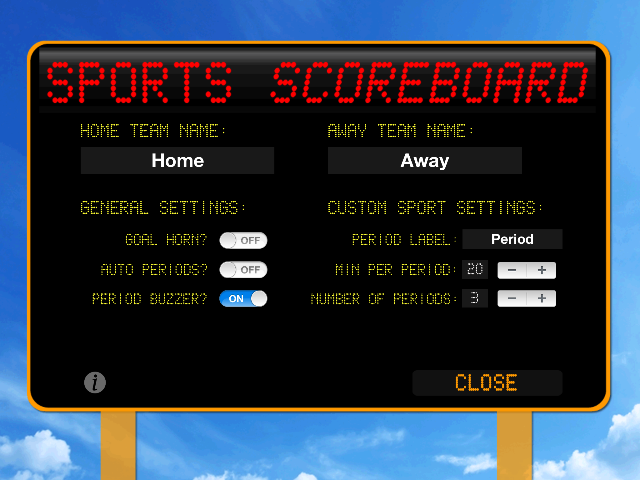 scoreboard app